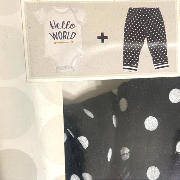 B. Boutique by Evergreen 2 piece black and white set (9-12 mo.) - Picture 3 of 5